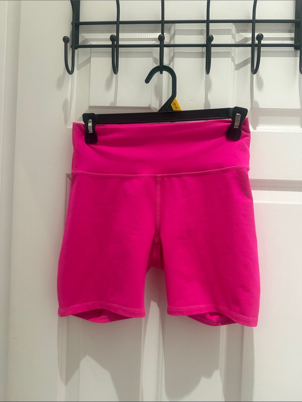 High-Rise Hot Pink Performance Bike Shorts for Women